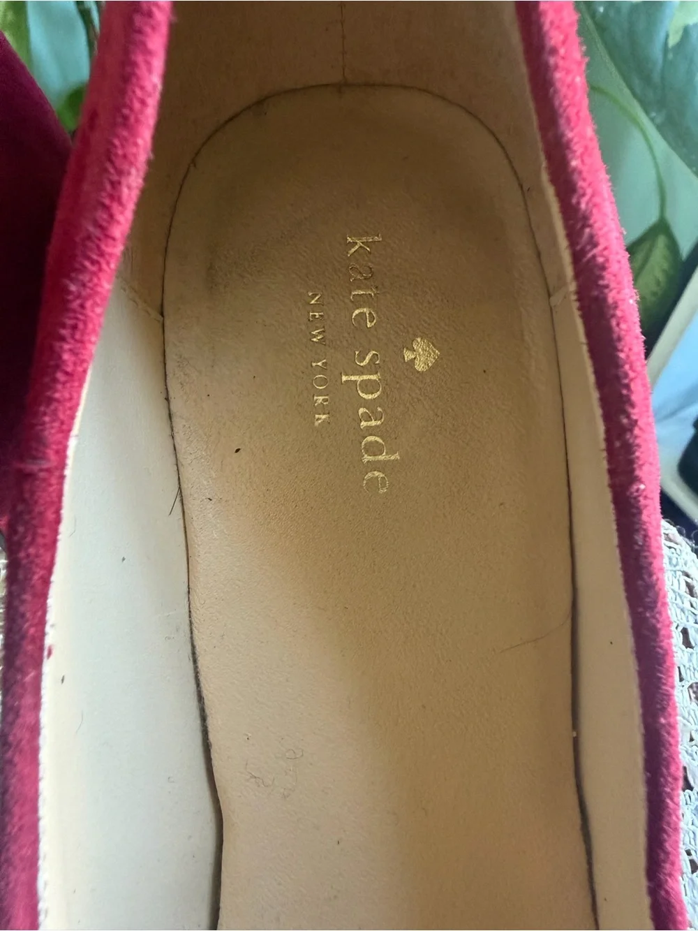 Kate Spade New York Burgundy Suede Flower Pumps Size 7M